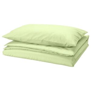 PILTANDVINGE Duvet cover and pillowcase, light green, Twin